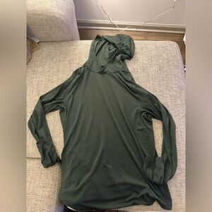 Lululemon Green Hooded Long Sleeve Top